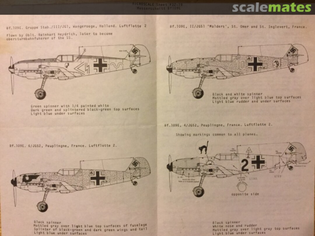 Boxart Bf 109E 32-19 Microscale