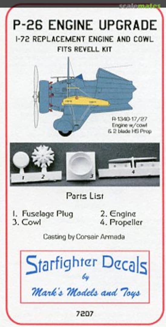 Boxart P-26 Engine Upgrade 7207 Starfighter Decals