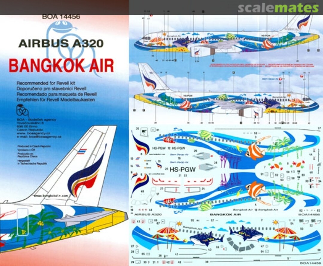 Boxart Airbus A320 14456 BOA Decals