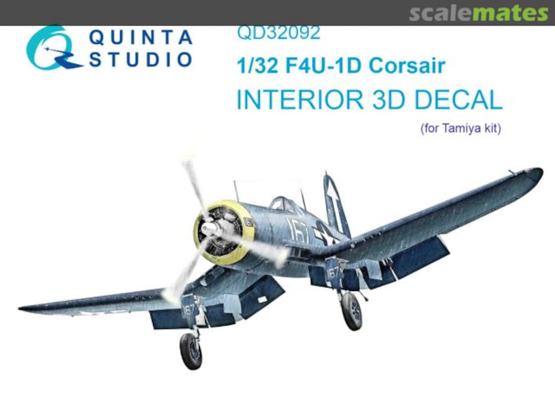 Boxart F4U-1D Corsair interior 3D decals QD32092 Quinta Studio