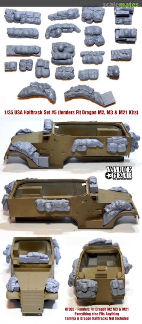 Boxart Halftrack Fender & Pack Set #5 HT005 Value Gear