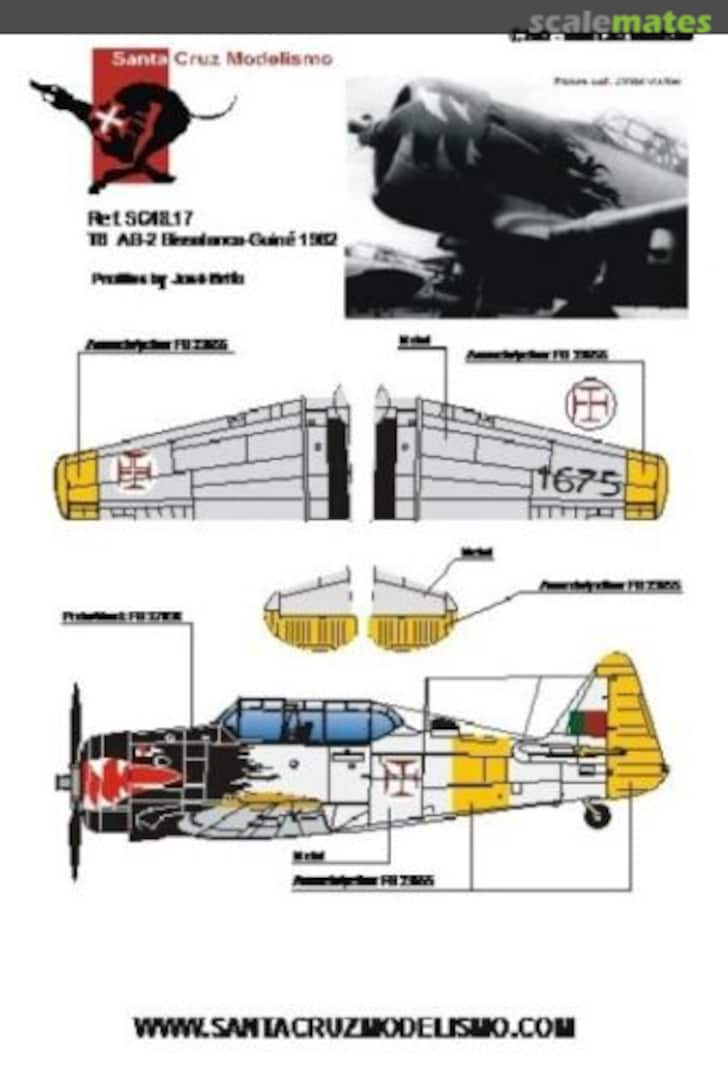 Boxart T-6G 1675 Bissalanca-Guiné 1961-64-FAP Portugal 72.18 Santa Cruz Modelismo