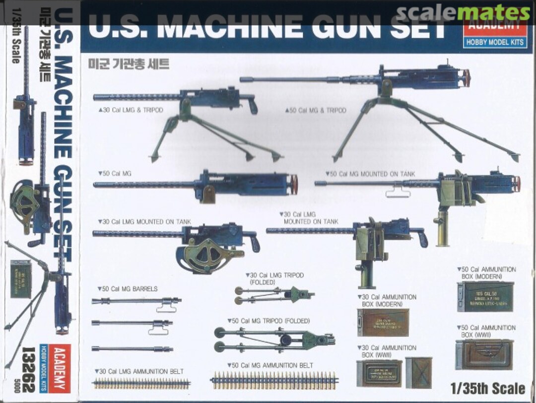 Boxart Machine Gun Set 13262 Academy