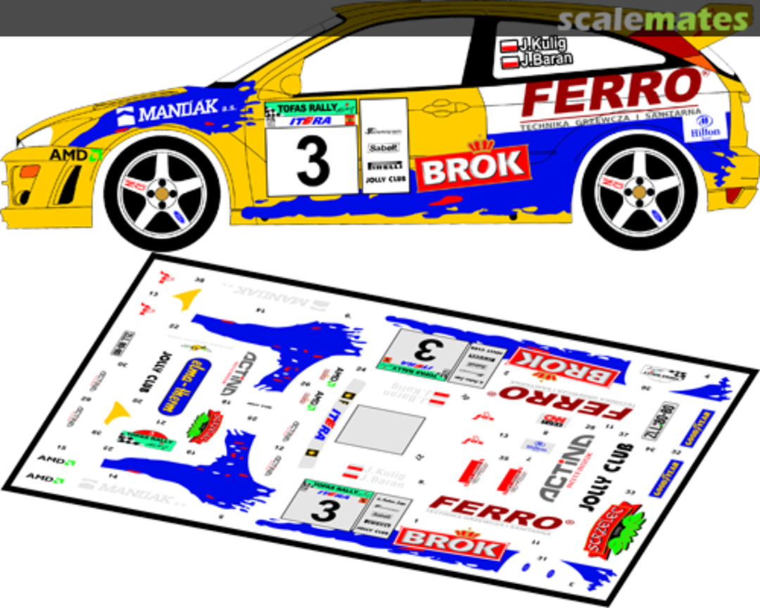 Boxart Ford Focus RS WRC '99 (ZLL 88-80) "FERRO" 43061 MF-Zone