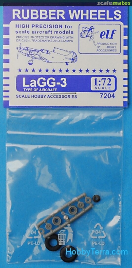 Boxart Rubber wheels for LaGG-3 7204 Elf Production of Model Accessories