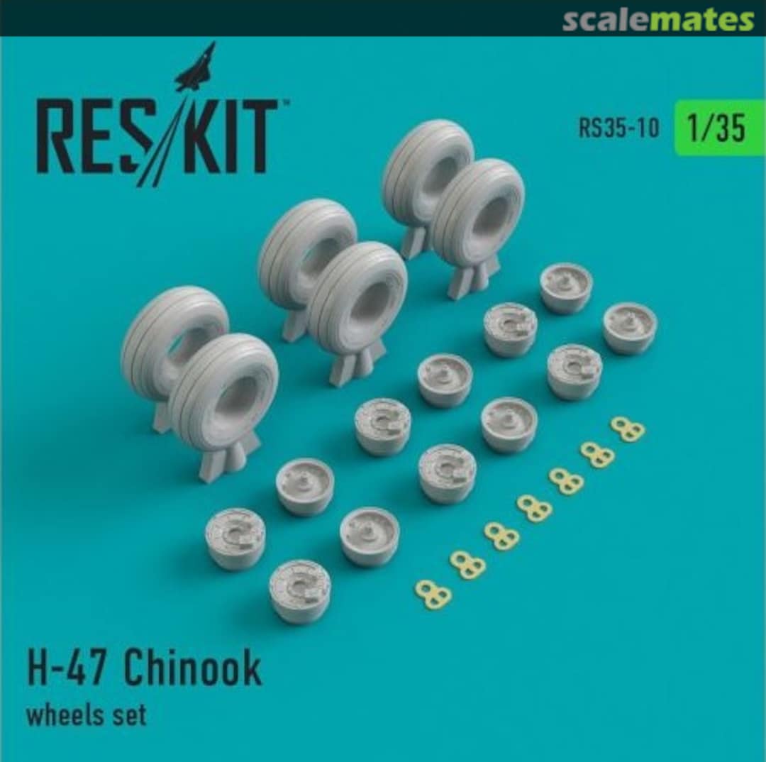 Boxart CH-47 Chinook - wheels set RS35-0010 ResKit