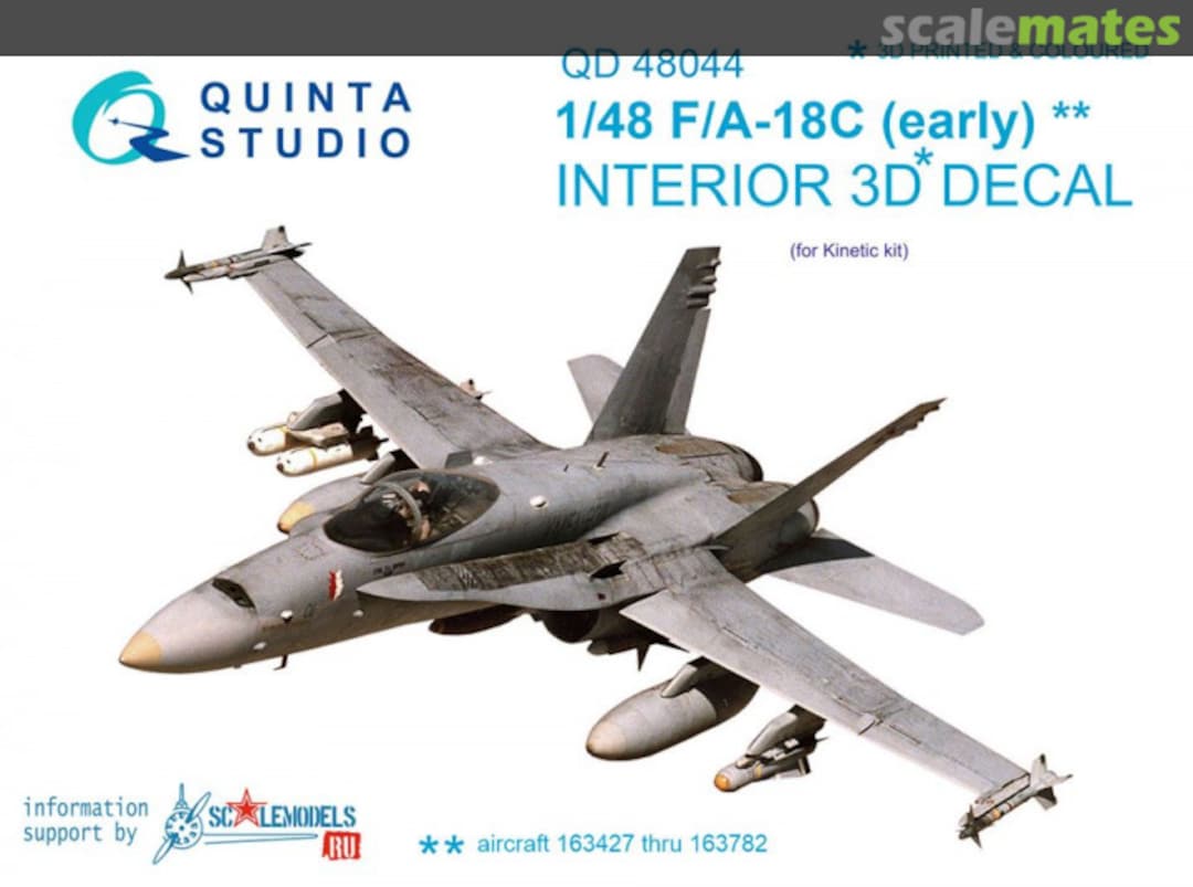 Boxart F/A-18C Hornet (early) Aircraft 163427 thru 163782 QD48044 Quinta Studio