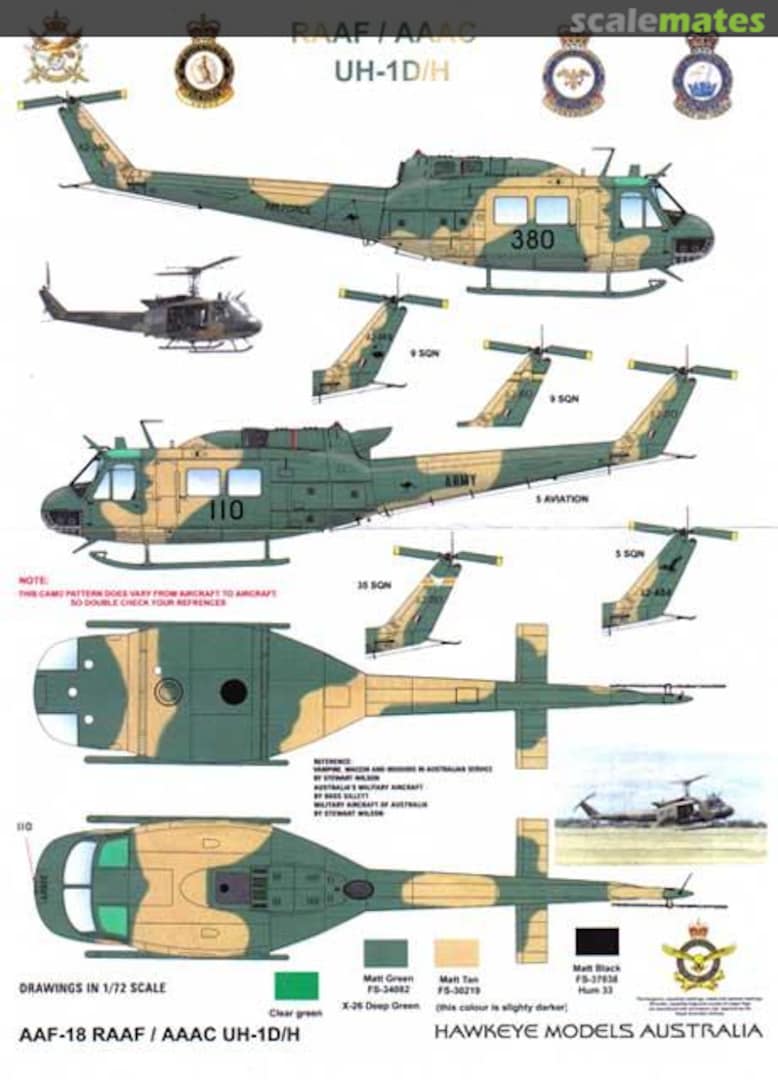 Boxart Bell UH-1D/H Iroquois AAF-018 Hawkeye Models