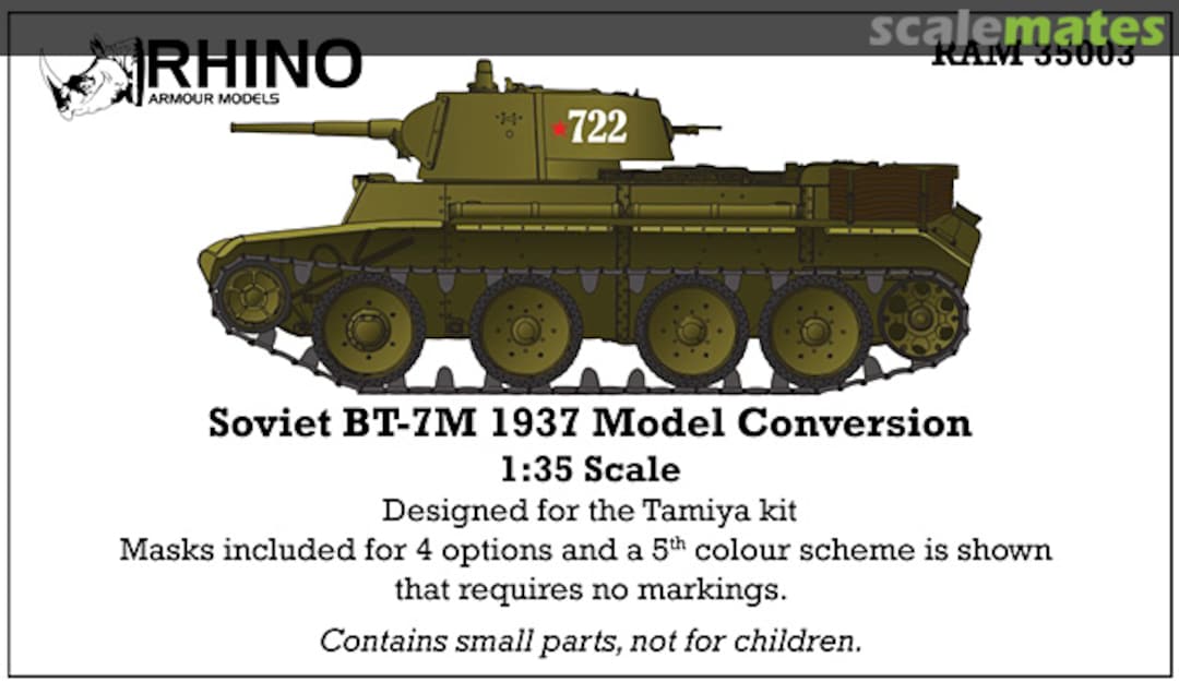 Boxart BT-7M 1937 Model Conversion RAM35003 Rhino Armour Models