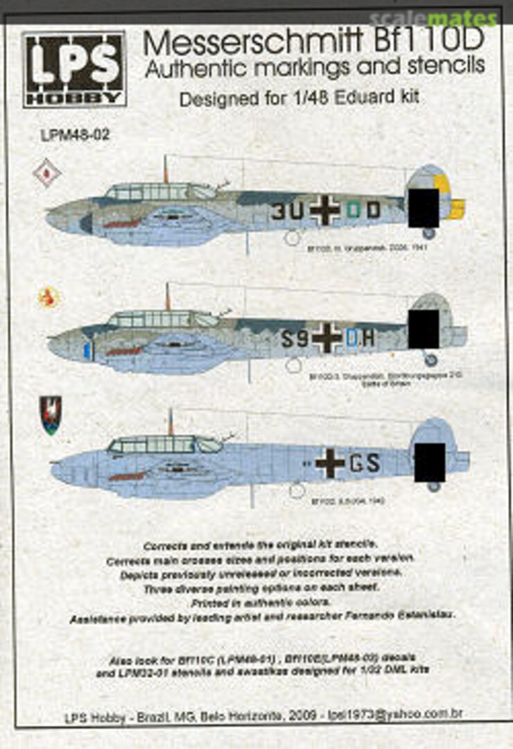 Boxart Messerschmitt Bf 110D LPM48-02 LPS Hobby