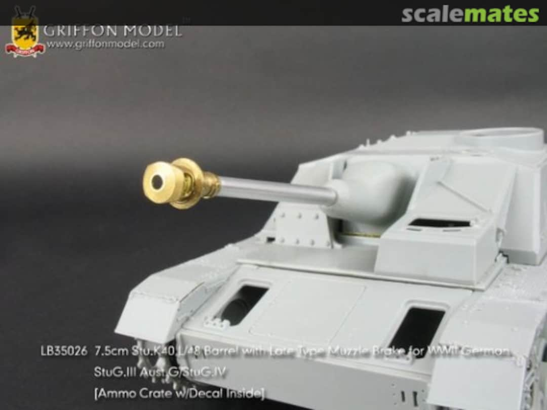 Boxart StuG.III Aust.G/StuG.IV 7.5cm Stu.K40 L/48 Barrel with Late Type Muzzle LB35026 Griffon Model