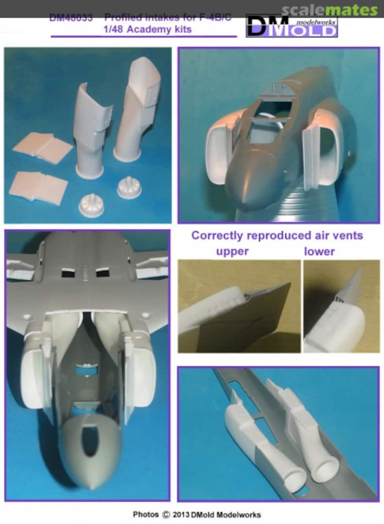 Boxart Profiled Intakes for F-4B/C DM48033 DMold Modelworks