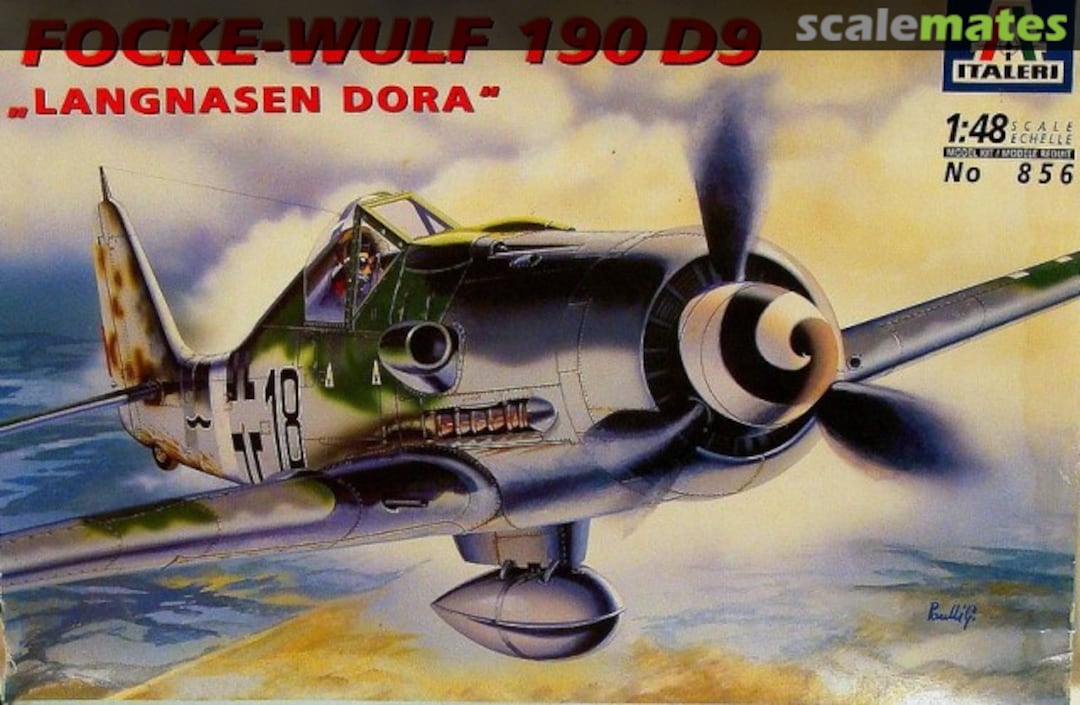 Boxart Focke-Wulf 190 D9 "Langnasen Dora" 856 Italeri