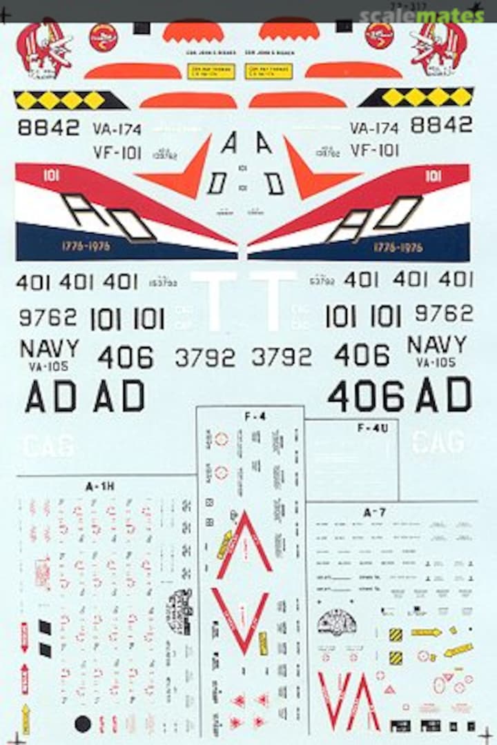 Boxart F-4, A-7, AD-6 & F4U-4 72-317 Microscale