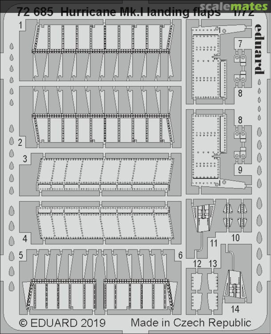 Boxart Hurricane Mk.I landing flaps 72685 Eduard