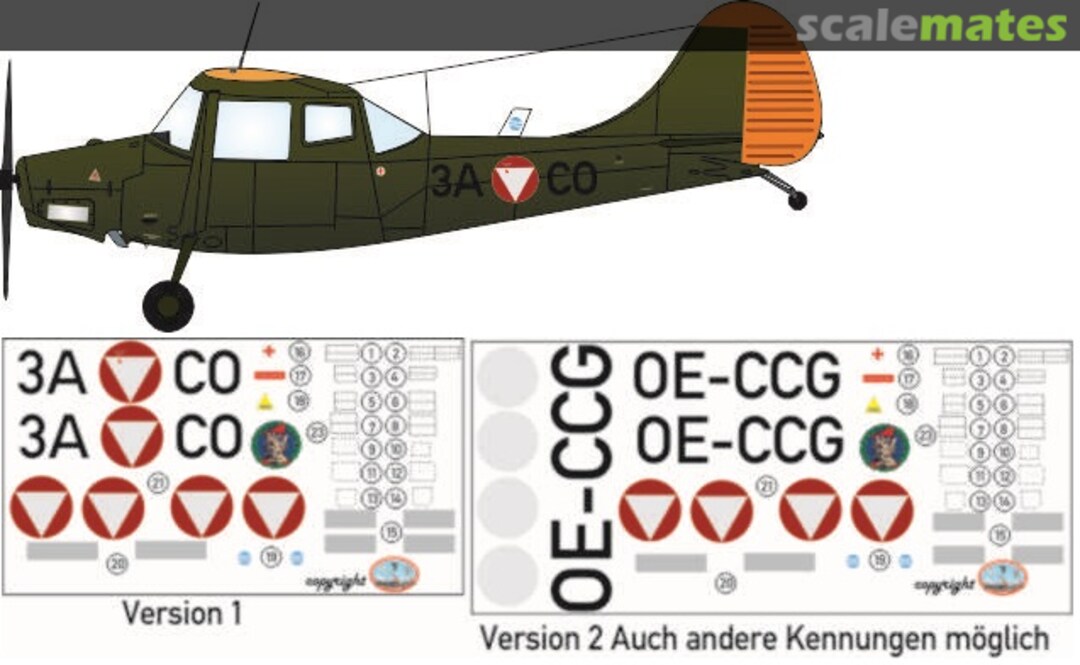 Boxart Cessna L-19 Bird Dog Österreichisches Bundesheer FP 48112 Brent-Air-Decals