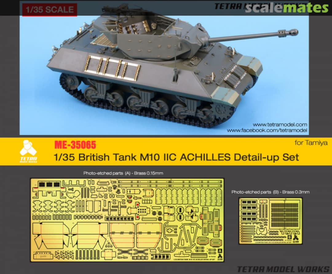 Boxart British Tank M10 IIC Achilles Detail-up Set ME-35065 Tetra Model Works