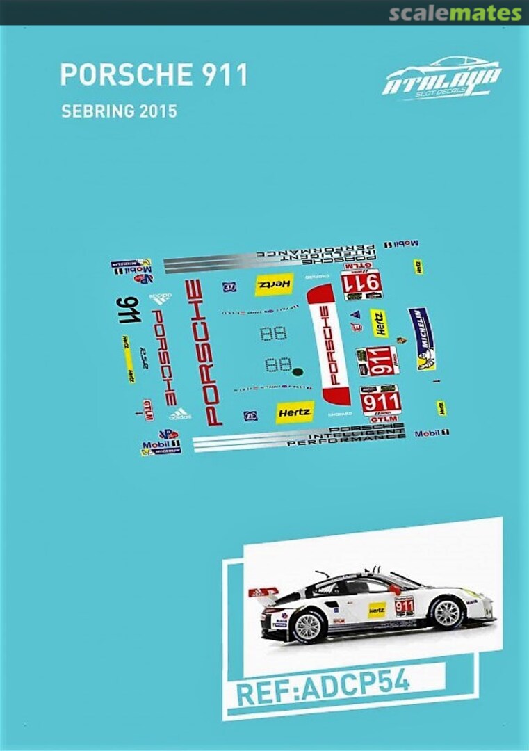 Boxart Porsche 991 RSR "Hertz" ADCP54 Atalaya Slot Decals