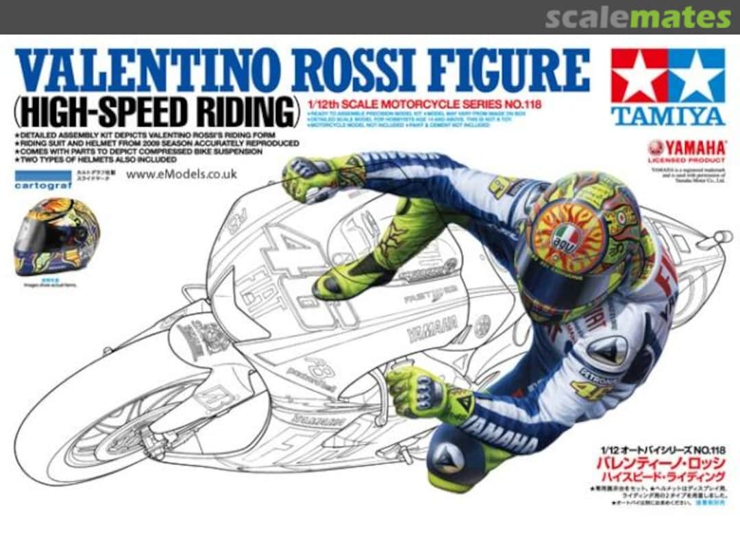 Boxart Valentino Rossi Figure - High Speed Riding 14118 Tamiya