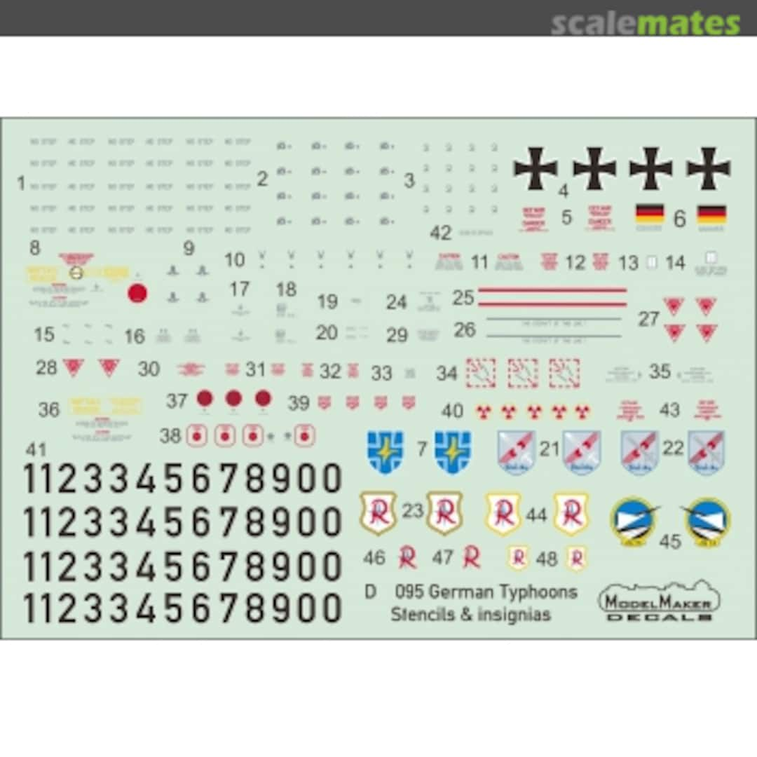 Boxart German Typhoons Stencils and Insignias D72095 ModelMaker