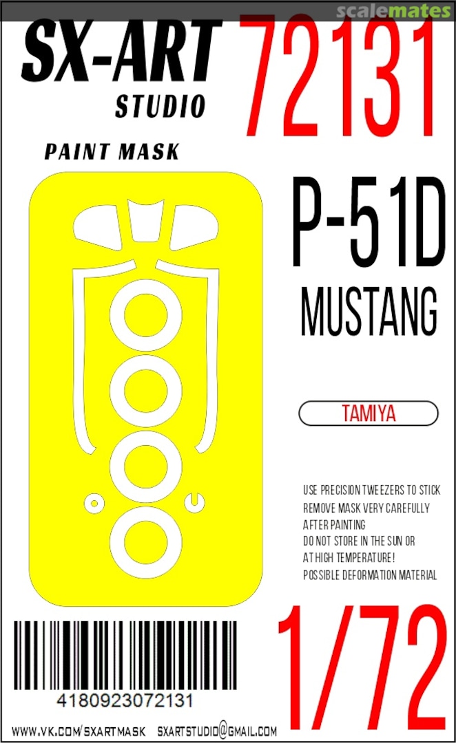 Boxart P-51D Mustang masks 72131 SX-Art