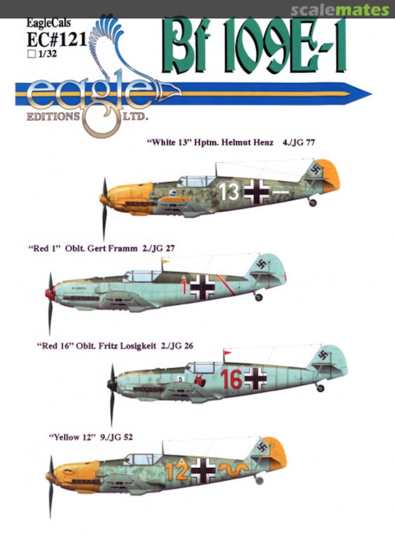 Boxart Bf 109E-1 EagleCals EC32-121 Eagle Editions