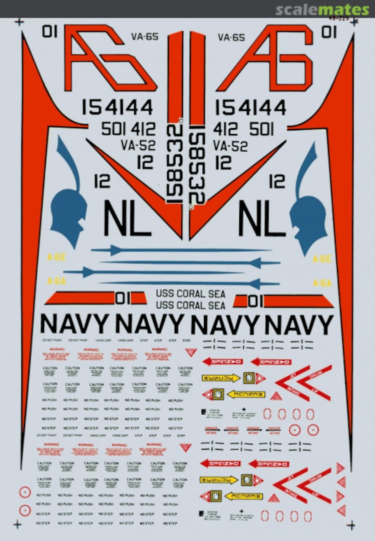 Boxart A-6E VA-65 USN, A-6A VA-52 USN 48-0225 Microscale