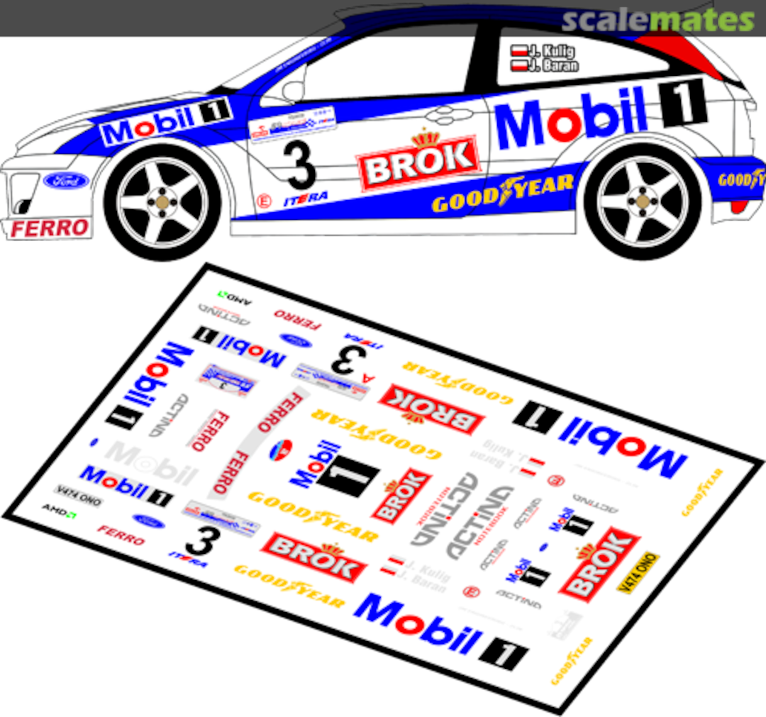 Boxart Ford Focus RS WRC '01 (V474 ONO) "Mobil 1" 43025 MF-Zone