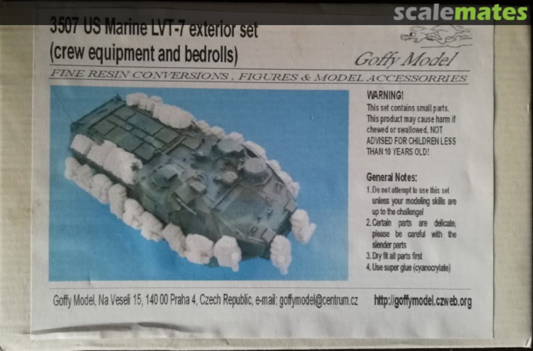 Boxart US MARINE LVT-7 EXTERIOR SET 3507 Goffy Model