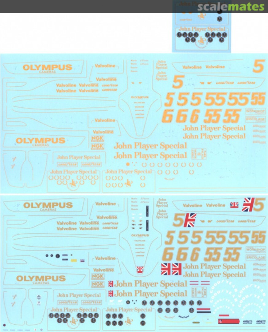 Boxart Full set of decals for Tamiya Lotus 79, very comprehensive. (Layout) FE-0052 F'artefice