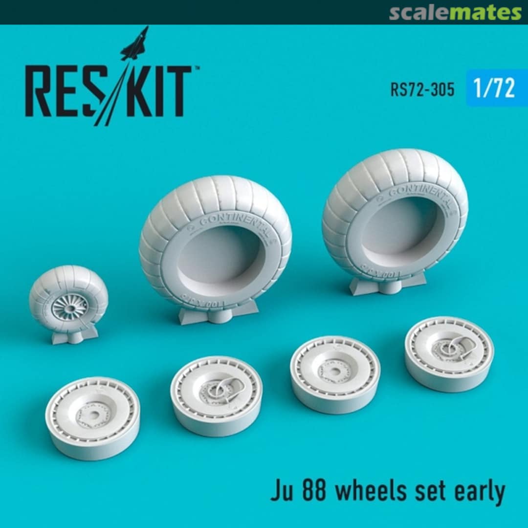 Boxart Ju 88 - wheels set (early) RS72-0305 ResKit