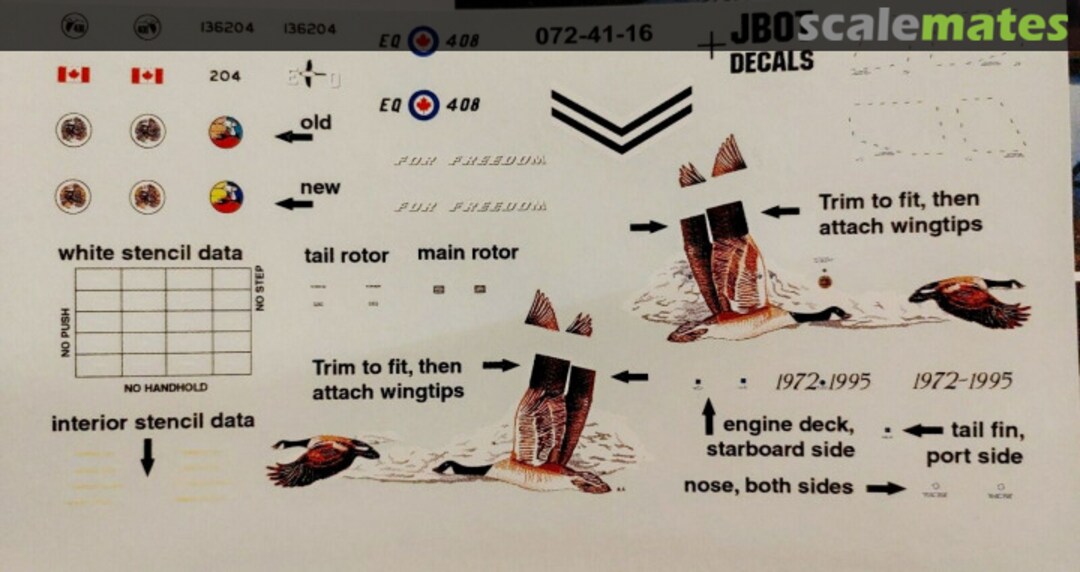 Boxart Canadian Air Force CH-136 072-41-16 JBOT Decals