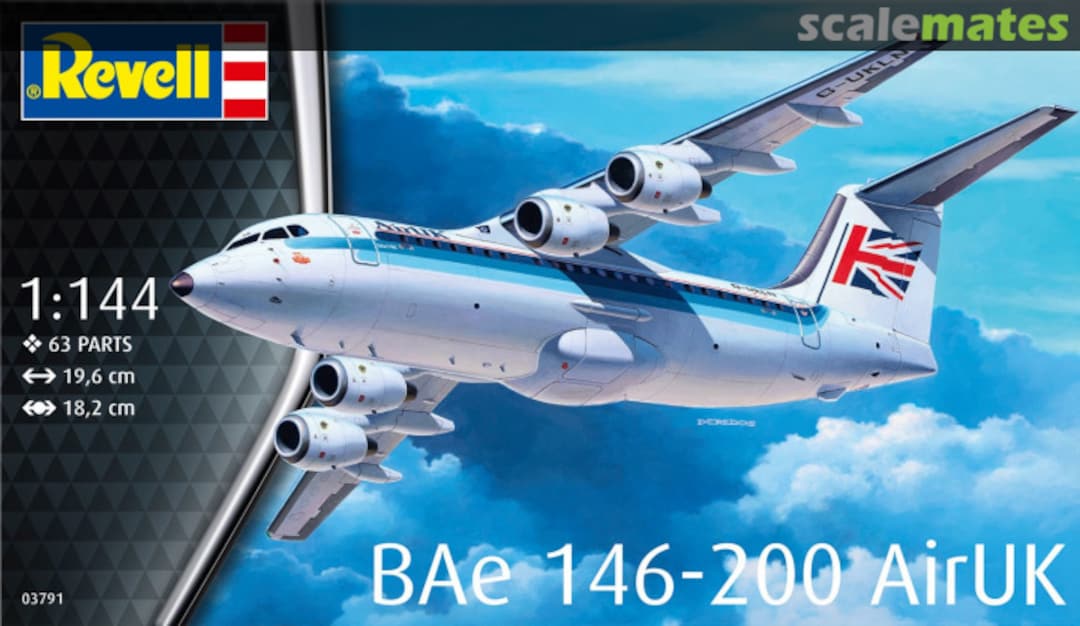 Boxart Bae 146-200 (RJ85) 03791 Revell