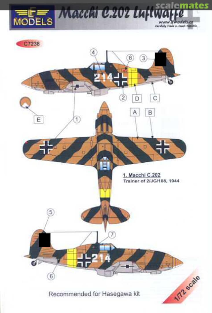 Boxart Macchi C.202 Luftwaffe C7238 LF Models