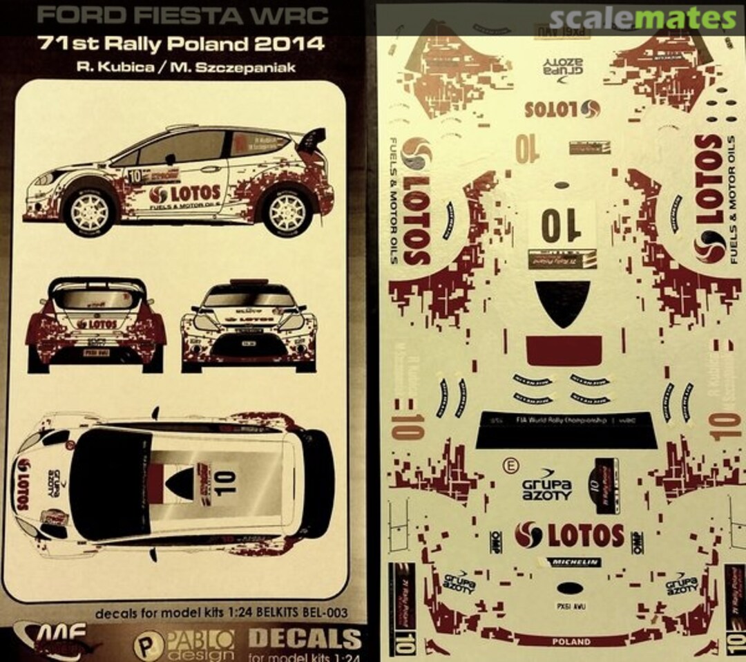 Contents Ford Fiesta WRC "LOTOS" DC2430 MF-Zone