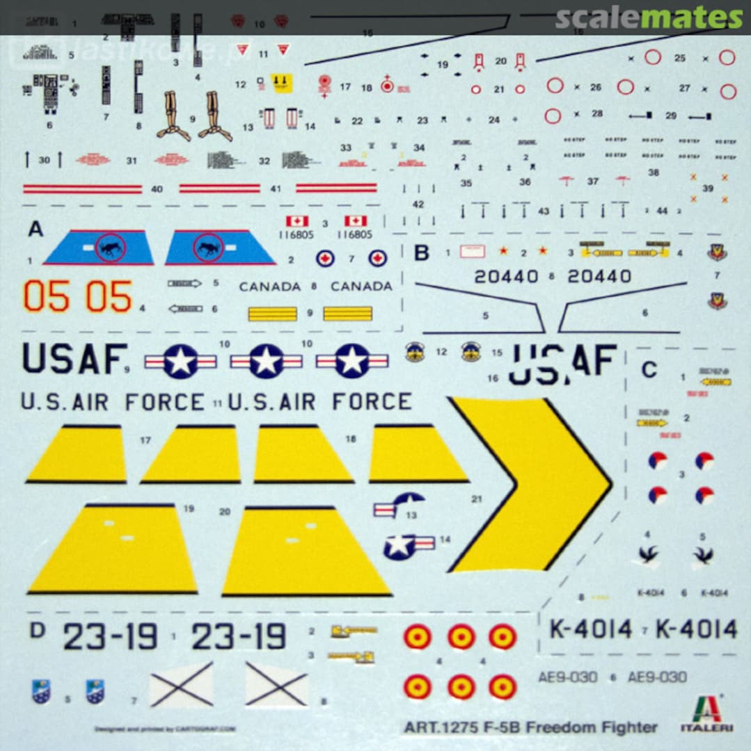 Contents F-5B Freedom Fighter 1275 Italeri