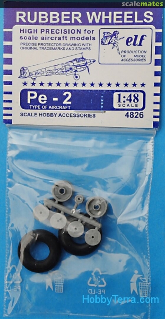 Boxart Rubber wheels 1/48 for Pe-2 4826 Elf Production of Model Accessories