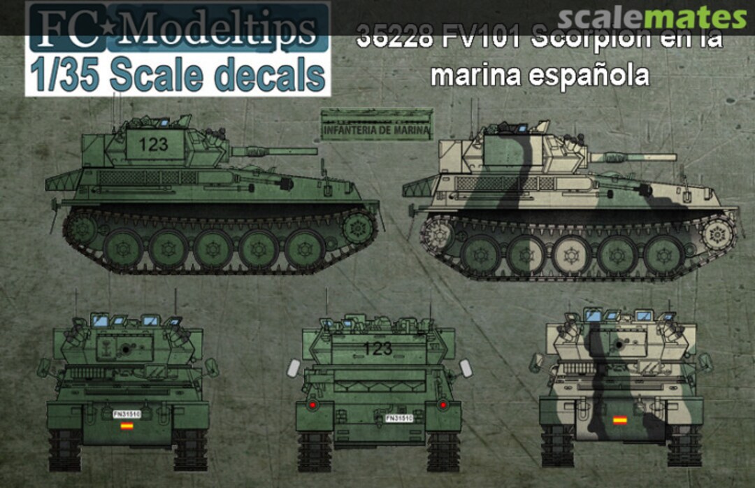 Boxart FV101 Scorpion Spanish marines 35228 FC Modeltips