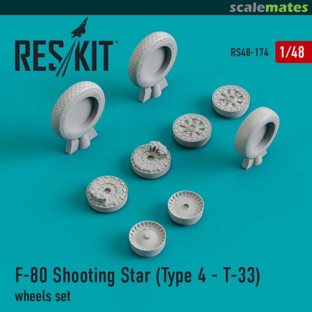 Boxart T-33 Shooting Star wheels set RS48-0174 ResKit