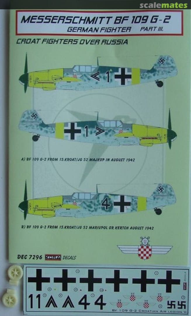 Boxart Messerschmitt Bf 109 G-2 DEC7296 Kora Models