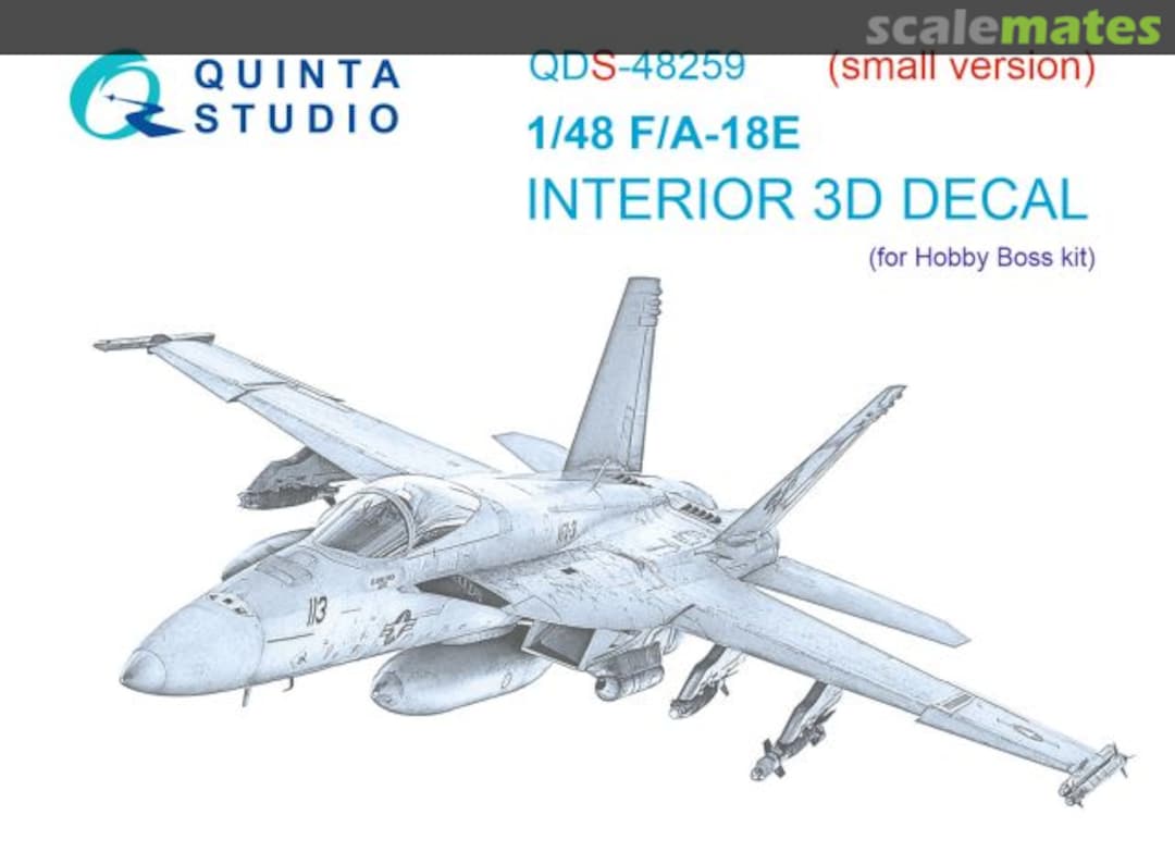 Boxart F/A-18E Super Hornet - Interior 3D decals QDS-48259 Quinta Studio