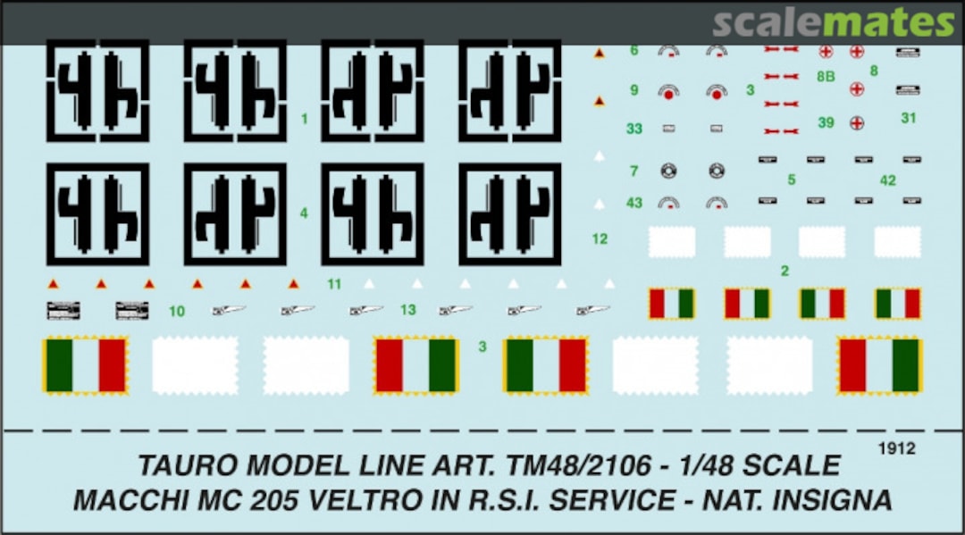 Boxart Macchi MC.205 Veltro TM48/2106 Tauro Model