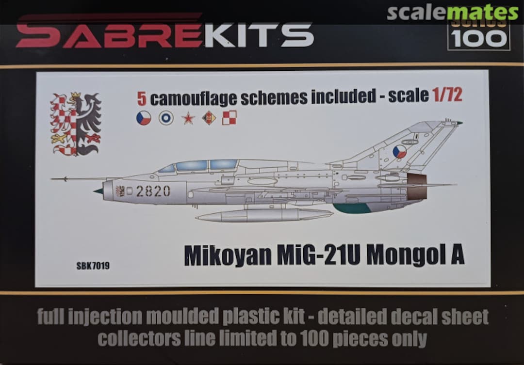 Boxart Mikoyan MiG-21U Mongol A SBK7019 SabreKits