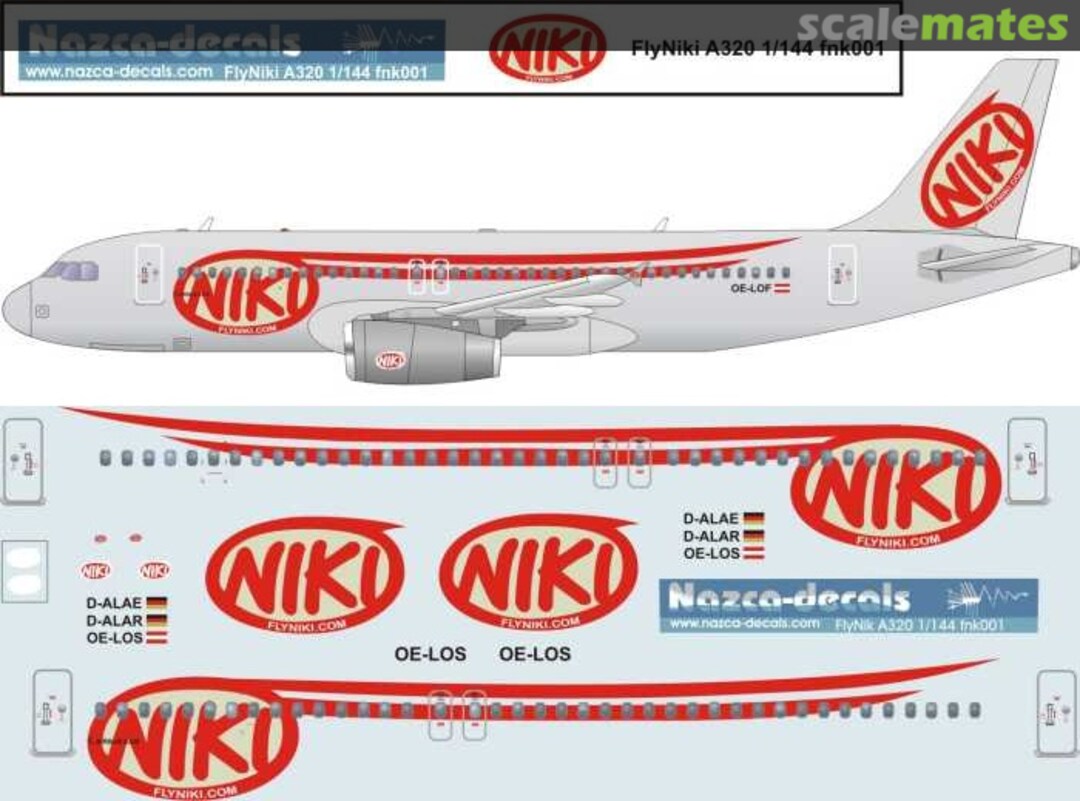 Boxart Airbus A321-231, A320-232 FNK001 Nazca decals