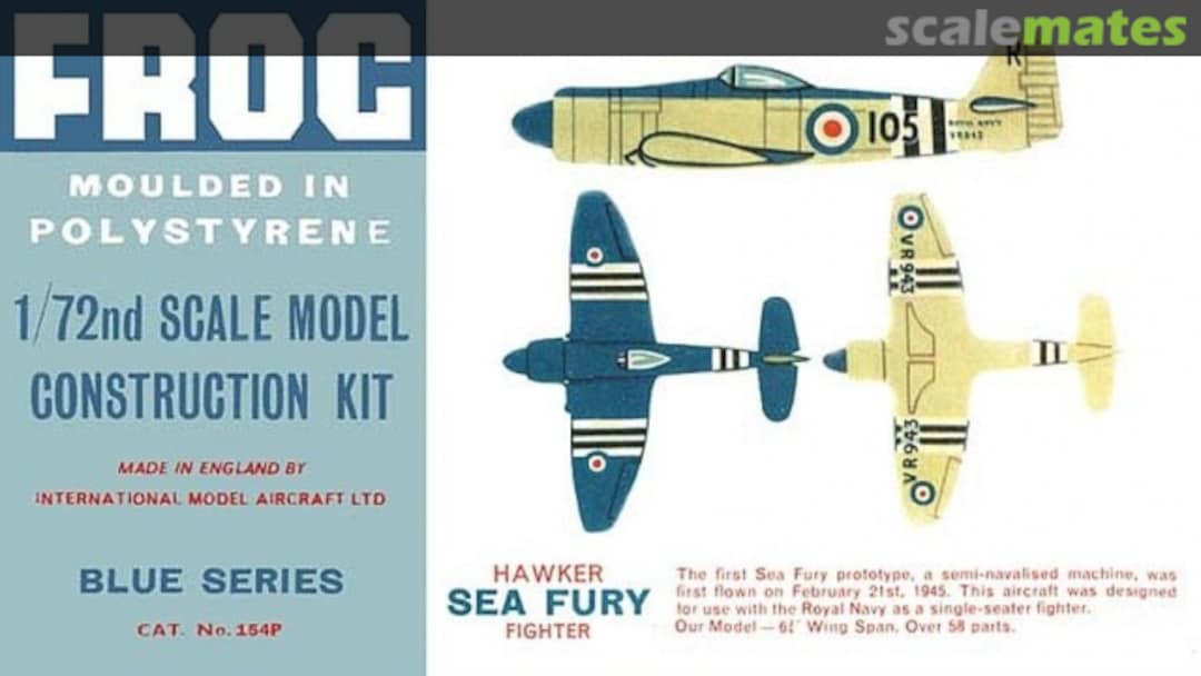 Boxart Hawker Sea Fury Fighter 154P FROG