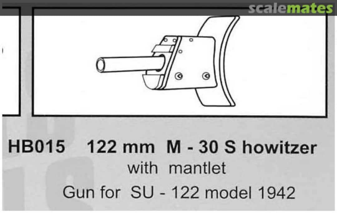 Boxart 122mm M-30 S with mantlet Gun for SU-122 mod. 1942 HB015 CMK