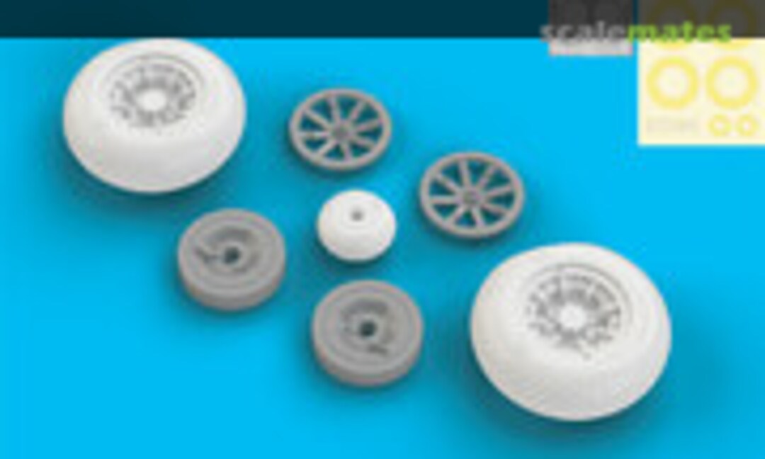 1:32 P-40 wheels w/ pattern (Eduard 632080)