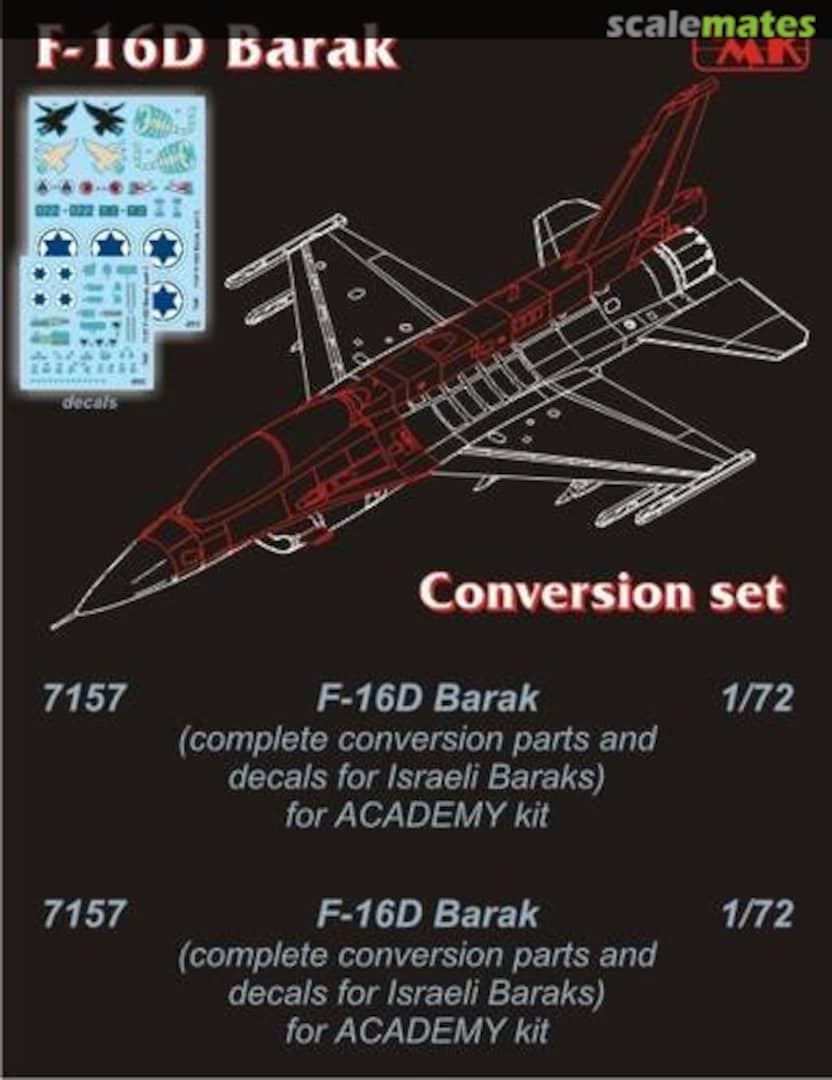 Boxart F-16D Barak conversion set 7157 CMK