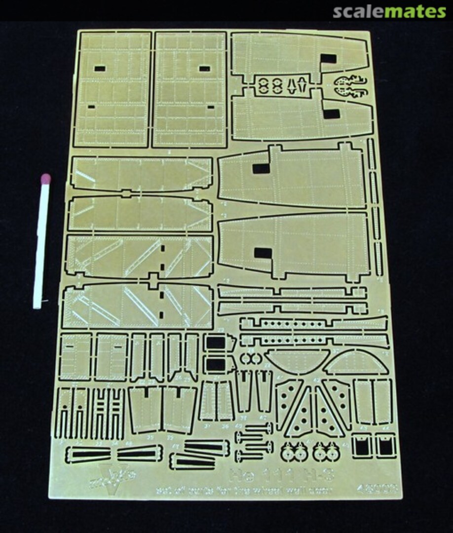 Boxart Photo etching for He 111 H-3. Wheel well set (for ICM Kit) 48003 Vmodels