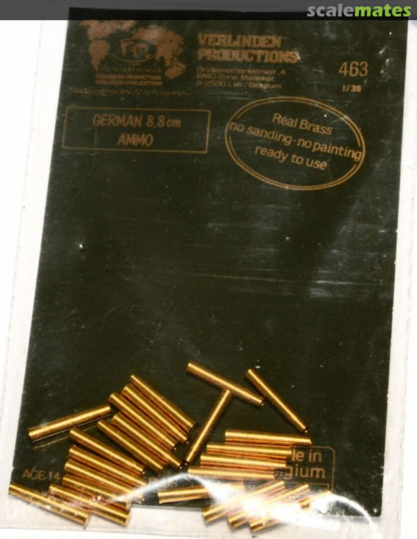 Boxart German 8.8cm Ammo 463 Verlinden Productions